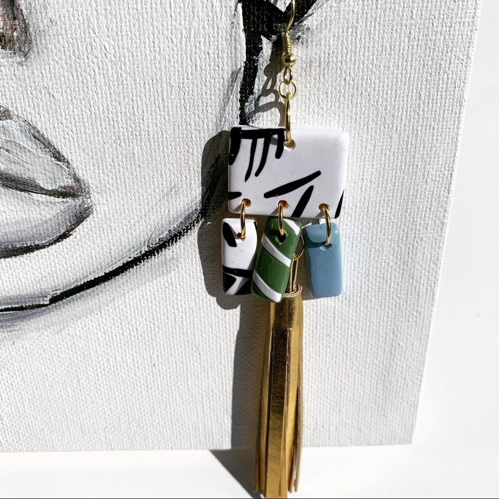 Handmade Tassel Earrings - Picture 3 of 5
